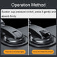 Car suction cup mounting base with press switch and release mechanism