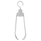 Plastic folding clothes hanger with wide shoulders, gray, loop hook
