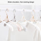 Wide-shoulder plastic hangers on a drying bar, non-marking curved design