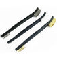 Detail cleaning pipe brush with angled bristles on black double-ended handle