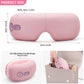Pink eye massager showing control panel and adjustable headband strap