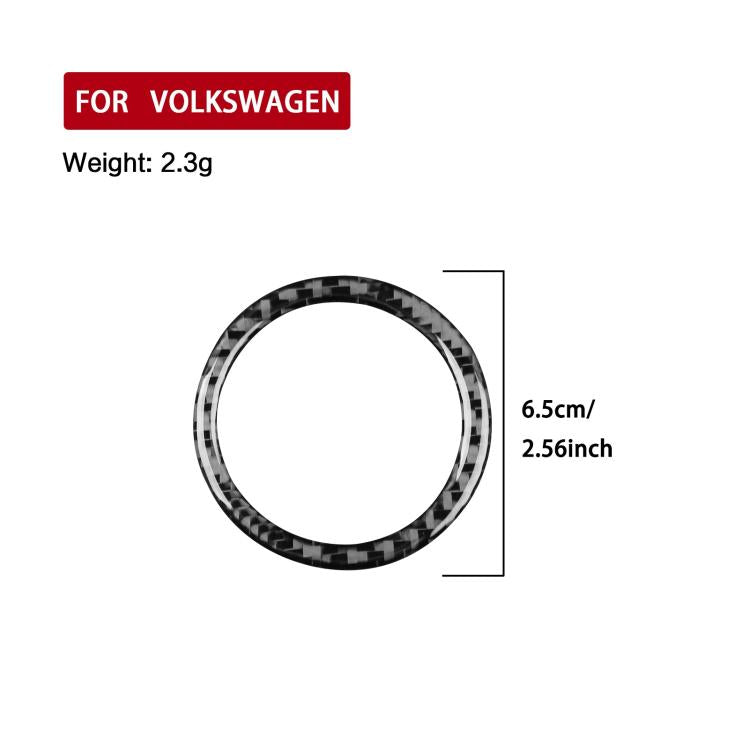 Carbon-fiber style headlight switch ring decorative sticker, round.