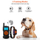 Dog training shock collar receiver showing three modes: tone, vibration, static stimulation