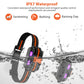 Waterproof dog training shock collar receivers with splash droplets and purple electrodes