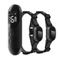 Black smart waterproof shock collar set with two receivers and remote