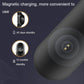 Black shock collar receiver with magnetic charging contacts and waterproof seal detail