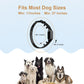 Black training collar receiver with adjustable ring fit shown with dogs