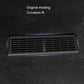 Under-seat vent protection cover, black grille insert with center divider, front view