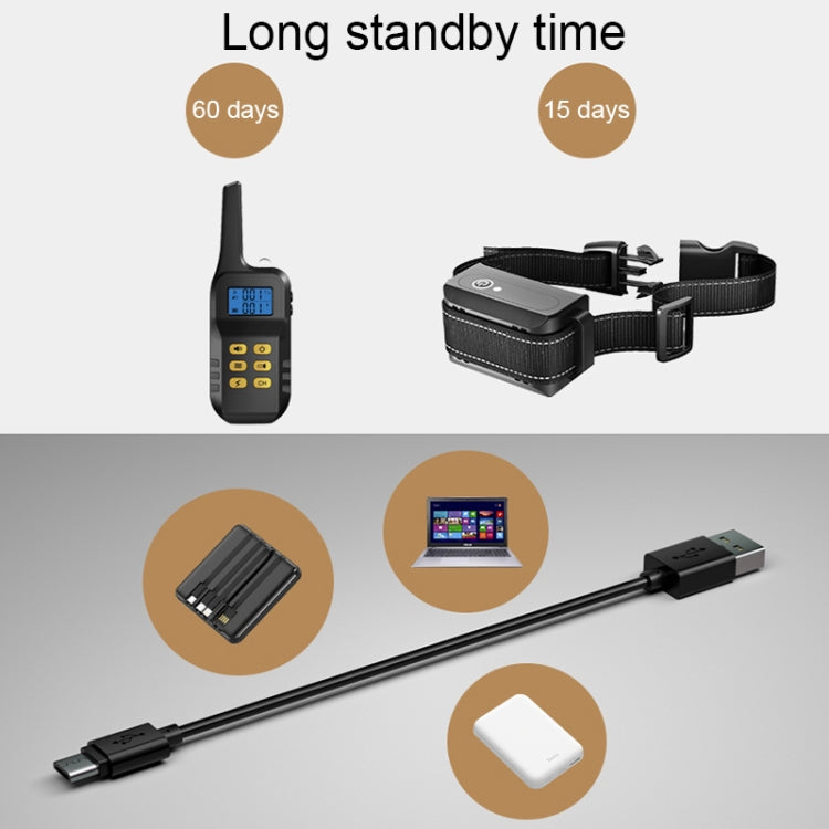 Dog training collar receiver set with remote, charging cable, and docking contacts
