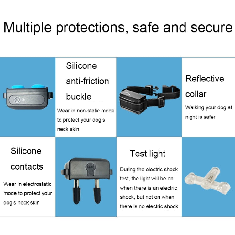 Dog training collar receiver with reflective collar strap and protected contact housing