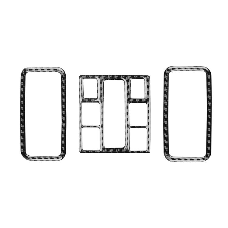 3-piece reading light button sticker set, black border frames with center inserts
