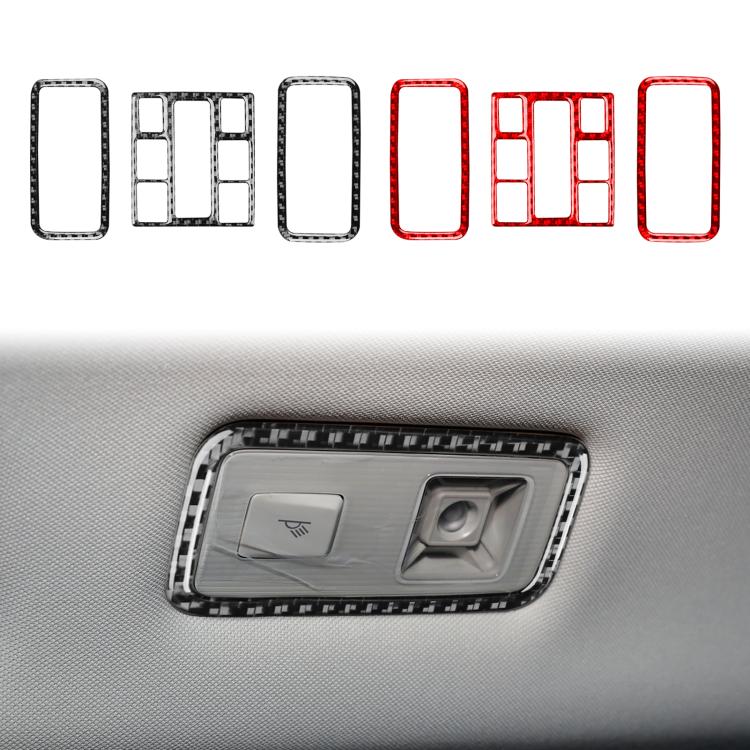 Reading light button sticker set, mixed black and red border frames and center inserts