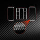 3-piece reading light button sticker set, black frames with red outline accents