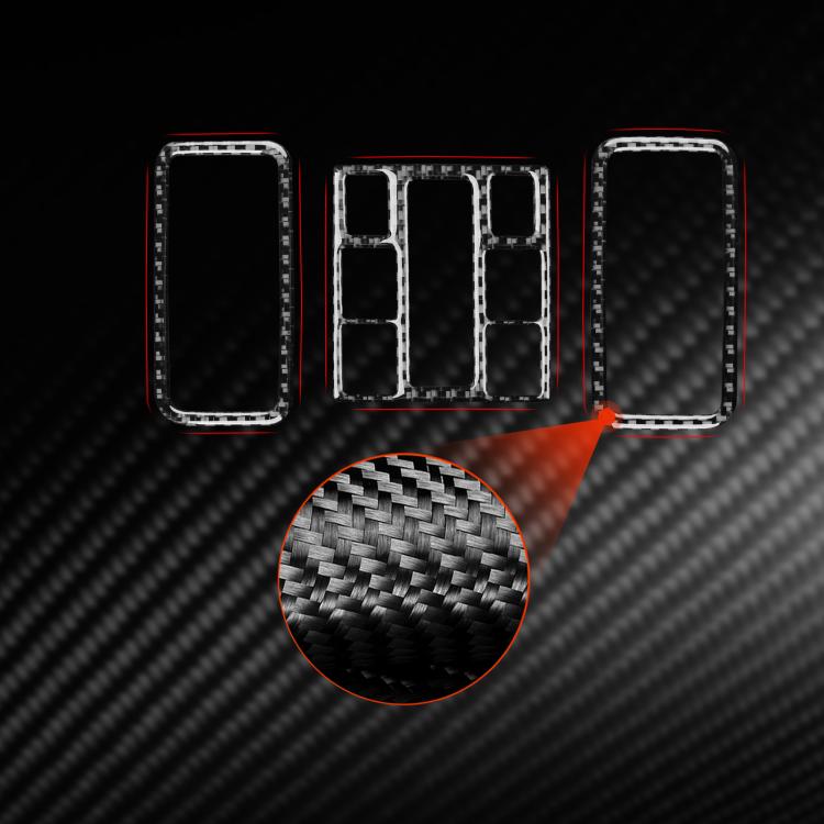 3-piece reading light button sticker set, black frames with red outline accents