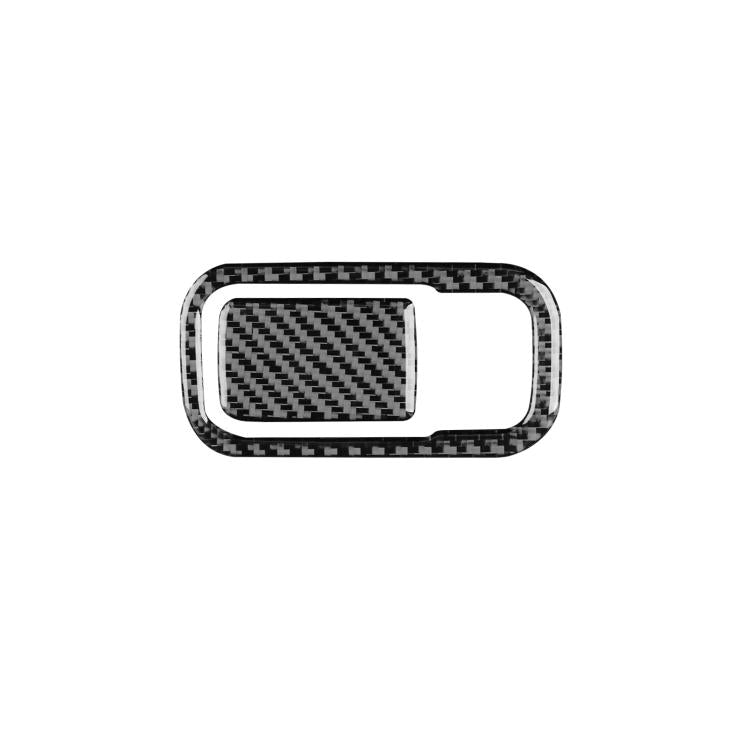 Black carbon-fiber co-pilot handle panel sticker insert, left-hand drive set of 2