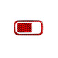 Red carbon-fiber co-pilot handle panel sticker insert, left-hand drive set of 2