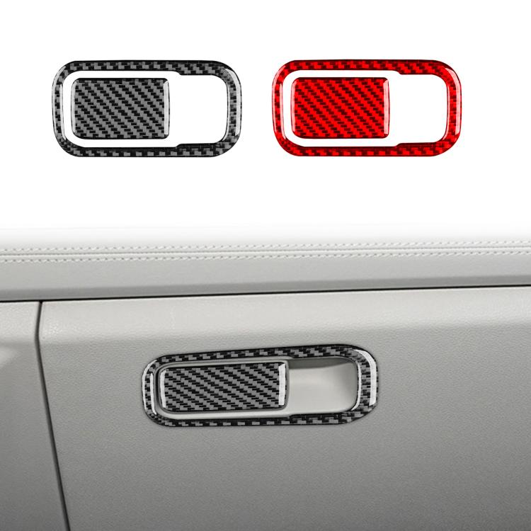 Set of carbon-fiber co-pilot handle panel stickers: black and red variants