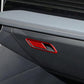 Red carbon-fiber co-pilot handle panel sticker applied to door panel