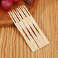Light bamboo two-tine dessert fork, disposable serving utensil