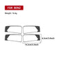 Black carbon-fiber inner door handle stickers with size guide, 4-piece set