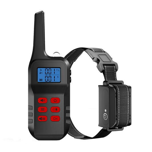Automatic bark stopper dog training collar remote with LCD screen and black buttons