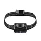 Dog shock training collar receiver unit with black patterned strap and buckle