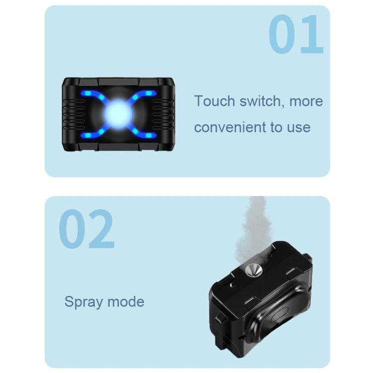 Black training collar receiver showing touch switch and spray mode