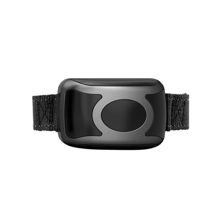 Dog training collar receiver with adjustable fabric strap, dark gray