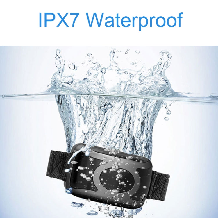 Waterproof dog training collar receiver with water splash, dark gray
