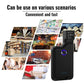 Black barcode scanner with blue LED ring for fast scanning on the go