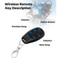 Black wireless remote key fob with buttons for volume and song controls