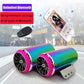 Rainbow exhaust pipe speaker pair with black remote key fob for control