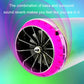 Single rainbow exhaust speaker with black grille and pink inner ring