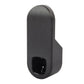 Black EV charger wall storage bracket with recessed connector socket