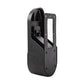 Black EV charger wall bracket, open back plate with mounting holes