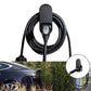 EV charger wall bracket with coiled cable and connector holder