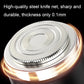 Electric shaver foil head with evenly spaced cutting slots and glowing edge