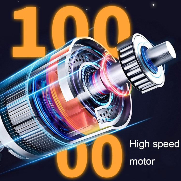 Electric shaver internal motor and blade assembly cross-section graphic