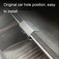 Silver-gray glove box hook inserted into glove box slot