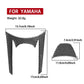 Black carbon-fiber Yamaha door lock sticker set diagram with size measurements