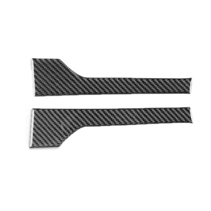Black carbon-fiber style door side panel sticker set, left and right