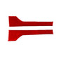 Red carbon-fiber style door side panel sticker set, left and right