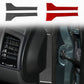 Carbon-fiber door side panel sticker pair, black and red