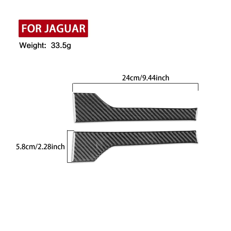 Black carbon-fiber style door side panel sticker, 24cm x 5.8cm