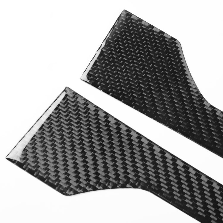 Carbon-fiber style door side panel stickers, black and dark gray