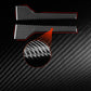 Black carbon-fiber door side panel trim sticker on car interior