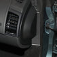 Black carbon-fiber door side panel trim sticker beside dashboard vent