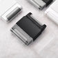 Double-sided fabric shaver with metal-grab mesh end and flannel-style lint-removal pad