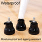 Black roller cushion slips with clear caster pins, water-resistant design