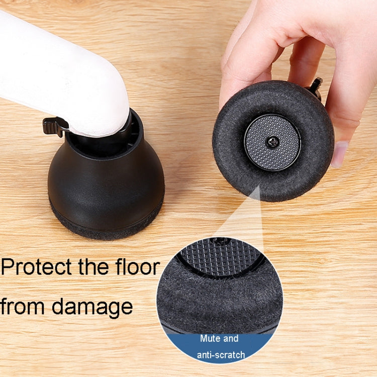 Black roller cushion slip with round felt anti-scratch pad
